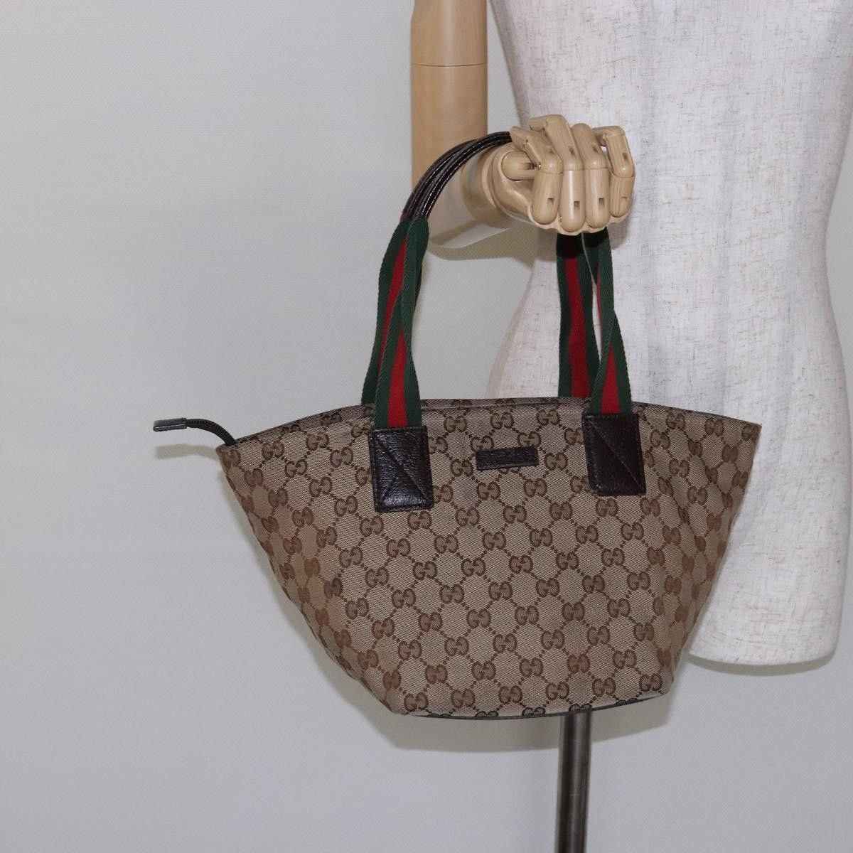 Gucci Gucci Web Zip Tote GG Canvas Size ONE SIZE - 14 Thumbnail