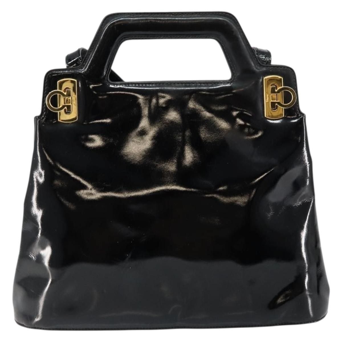 Salvatore Ferragamo Salvatore Ferragamo Wanda Patent Leather Size ONE SIZE - 18 Thumbnail