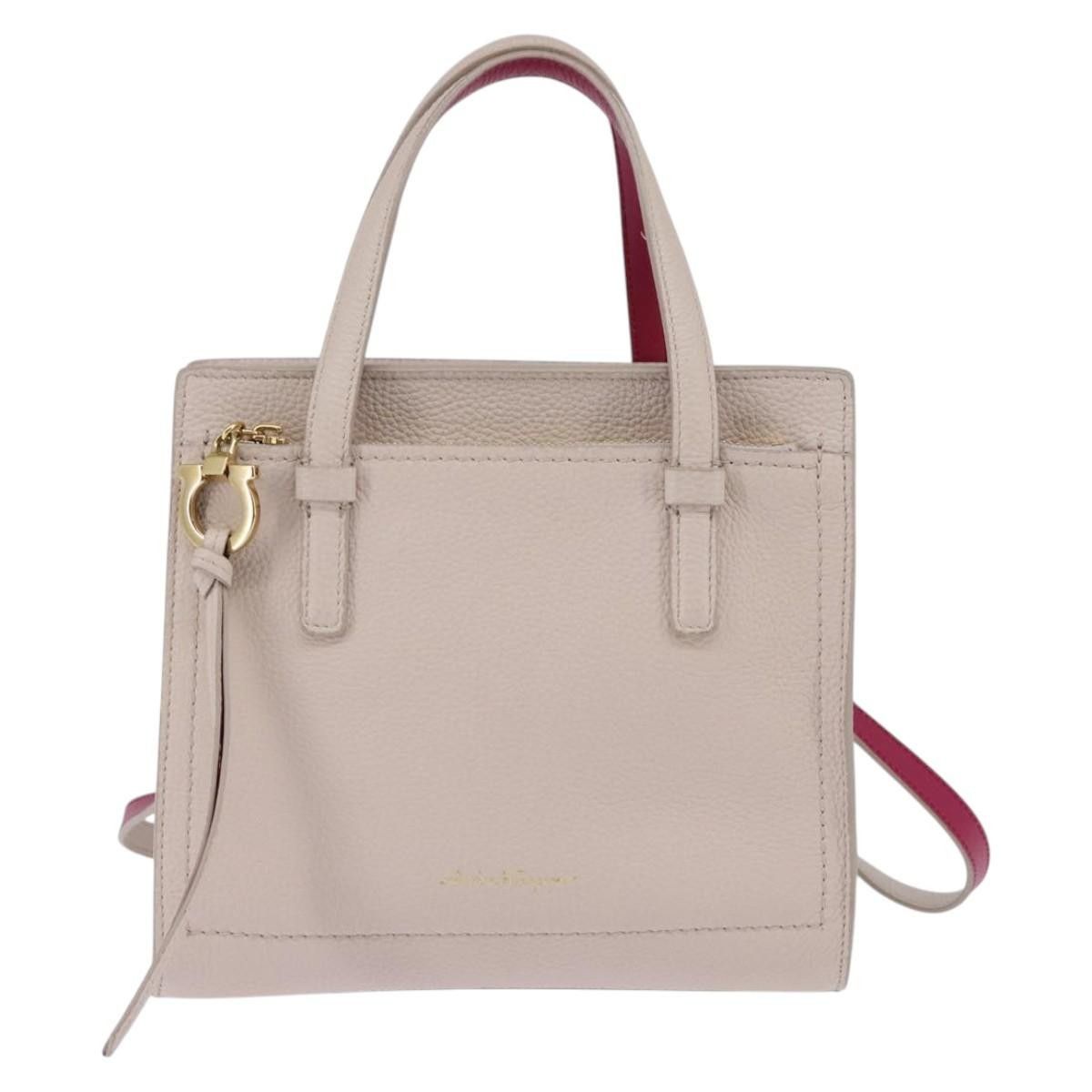Salvatore Ferragamo Salvatore Ferragamo Amy Tote Pebbled Leather Size ONE SIZE - 18 Thumbnail