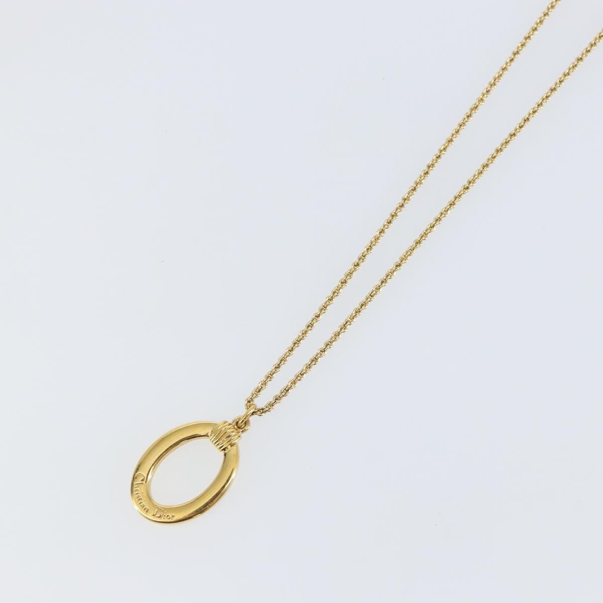 Dior Christian Dior Vintage Logo Round Pendant Necklace Metal Size ONE SIZE - 4 Thumbnail