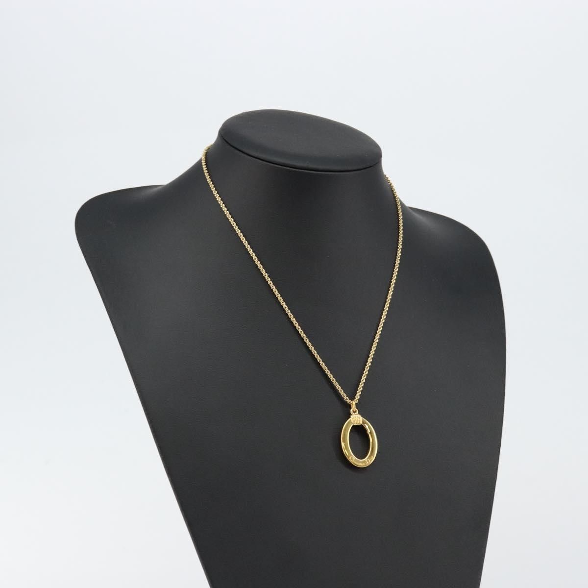 Dior Christian Dior Vintage Logo Round Pendant Necklace Metal Size ONE SIZE - 5 Thumbnail