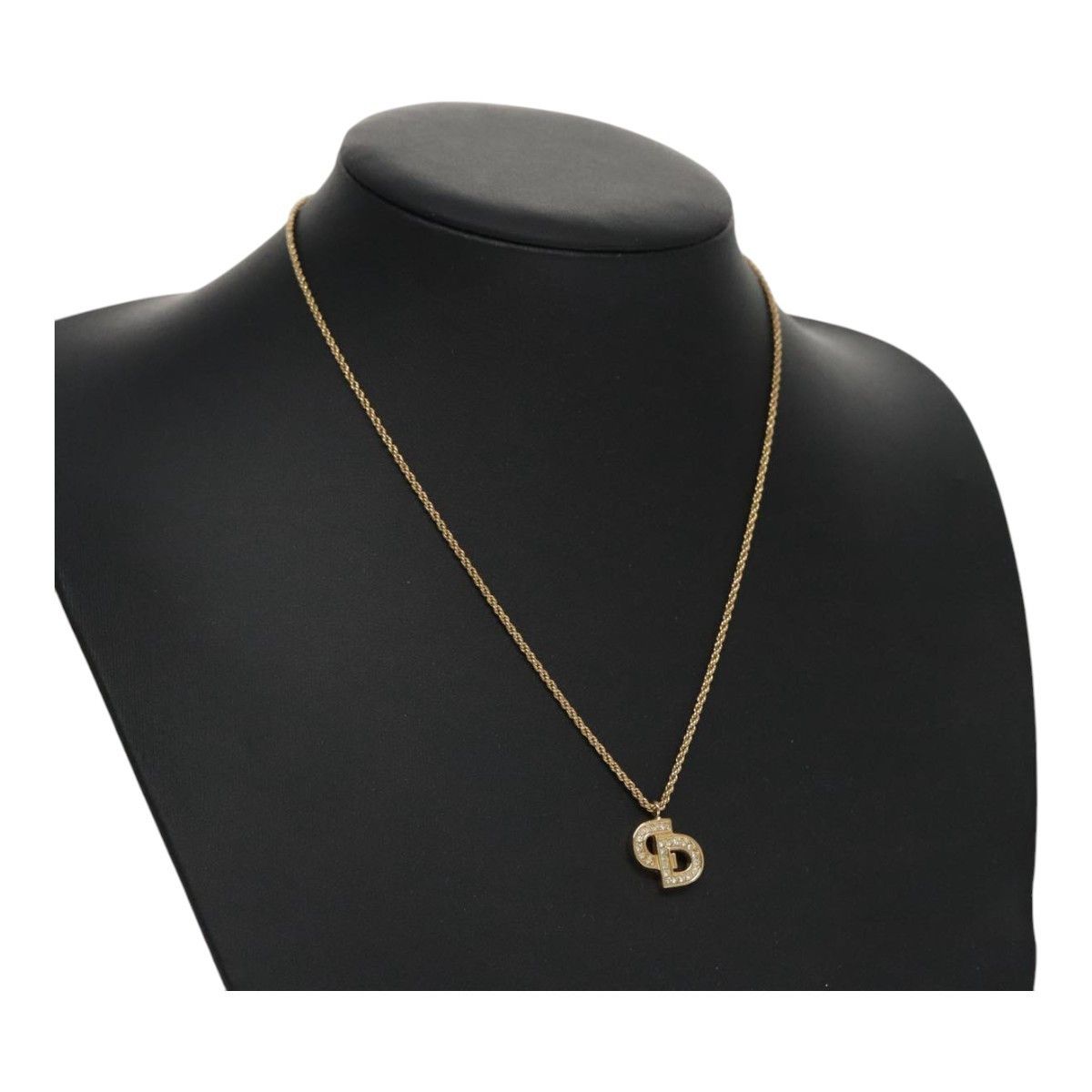 Dior Christian Dior CD Pendant Necklace Metal and Crystals Size ONE SIZE - 6 Thumbnail