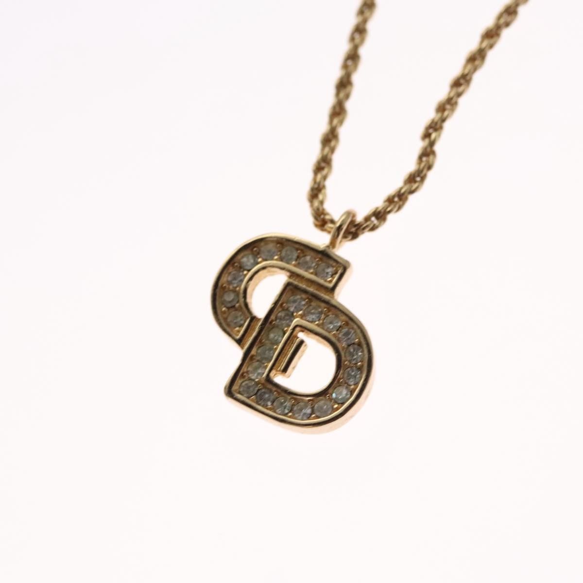 Dior Christian Dior CD Pendant Necklace Metal and Crystals Size ONE SIZE - 2 Thumbnail