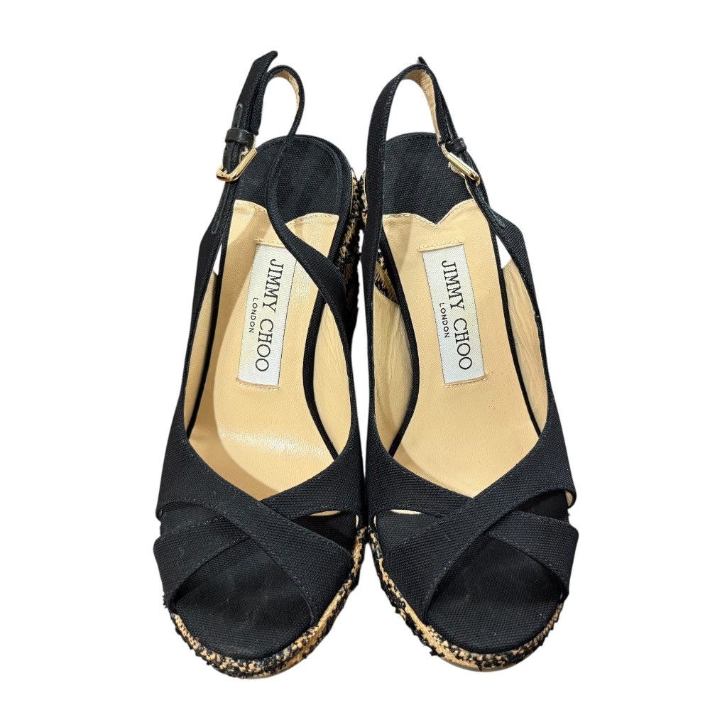 Jimmy Choo Jimmy Choo Jimmy Choo Wedge Sandals Leather Shoes DUTY FREE for USA Size ONE SIZE - 3 Thumbnail