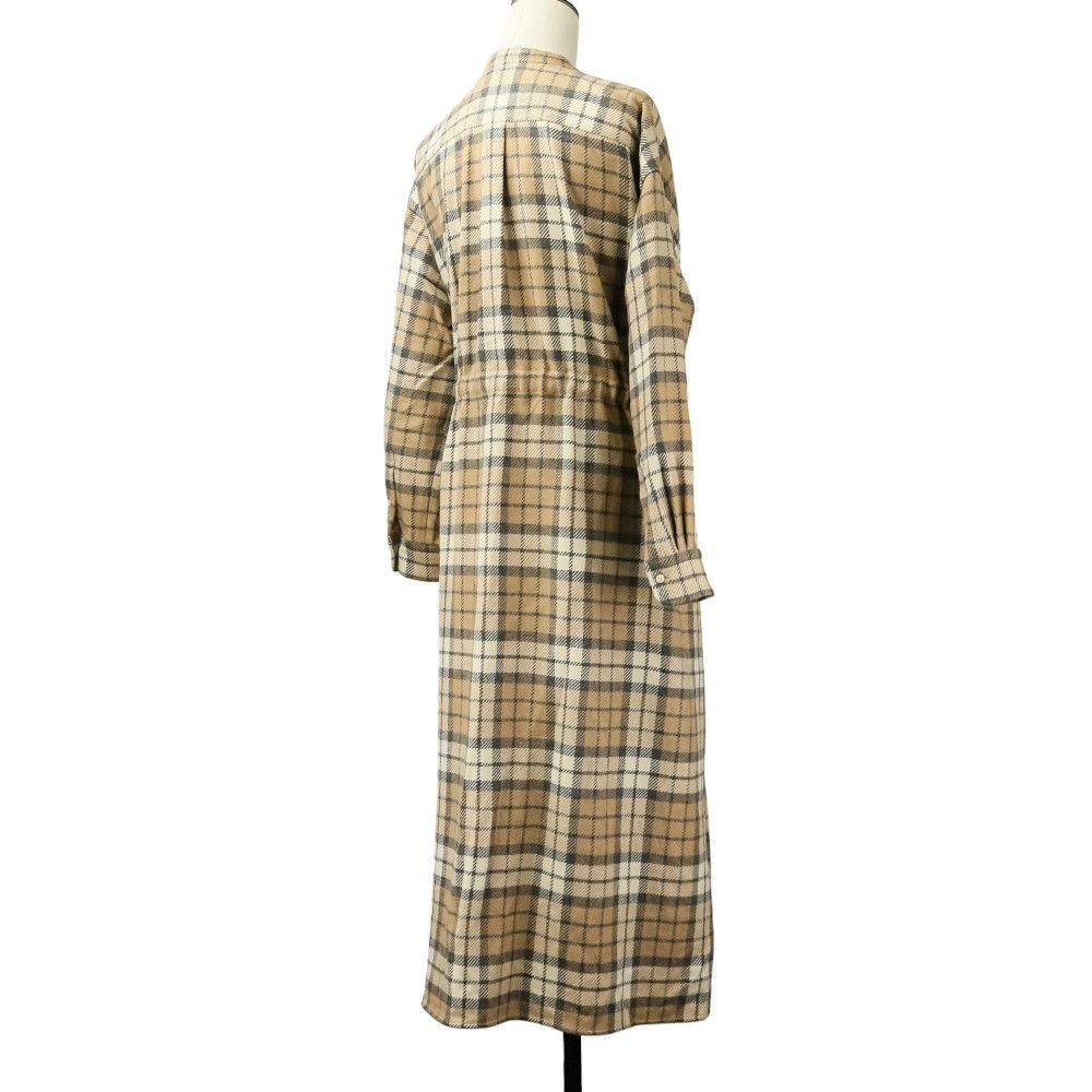 Other Other Drawer Alpaca Tartan Shirt Dress Natural Material Dresses 6526-299-1129 DUTY FREE for USA Size ONE SIZE - 4 Thumbnail