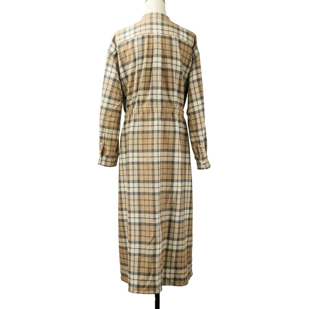 Other Other Drawer Alpaca Tartan Shirt Dress Natural Material Dresses 6526-299-1129 DUTY FREE for USA Size ONE SIZE - 5 Thumbnail