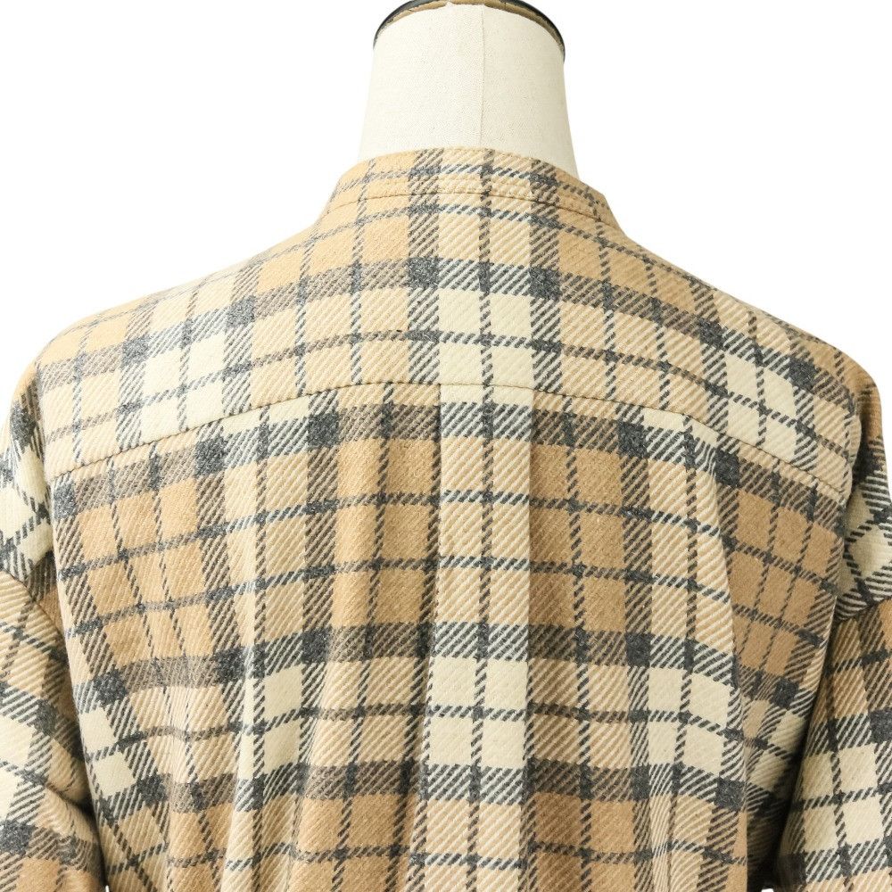 Other Other Drawer Alpaca Tartan Shirt Dress Natural Material Dresses 6526-299-1129 DUTY FREE for USA Size ONE SIZE - 7 Thumbnail