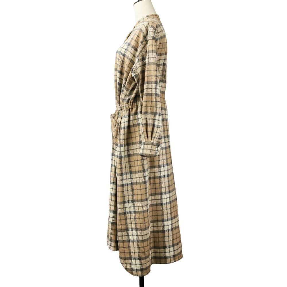 Other Other Drawer Alpaca Tartan Shirt Dress Natural Material Dresses 6526-299-1129 DUTY FREE for USA Size ONE SIZE - 3 Thumbnail