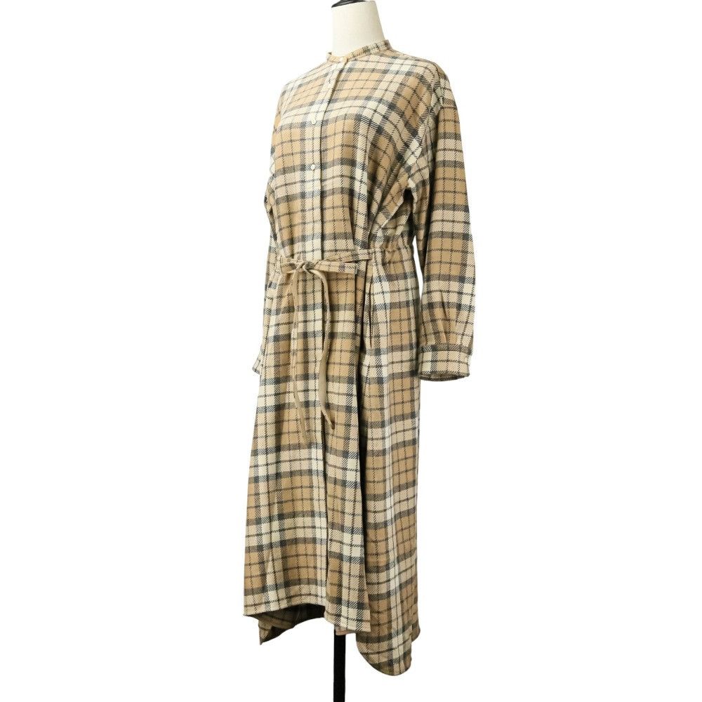 Other Other Drawer Alpaca Tartan Shirt Dress Natural Material Dresses 6526-299-1129 DUTY FREE for USA Size ONE SIZE - 2 Thumbnail