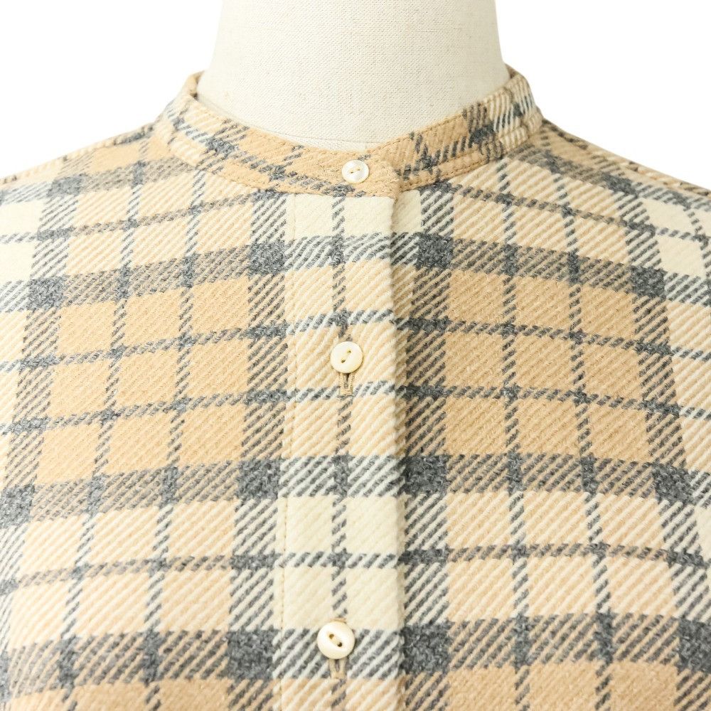 Other Other Drawer Alpaca Tartan Shirt Dress Natural Material Dresses 6526-299-1129 DUTY FREE for USA Size ONE SIZE - 6 Thumbnail