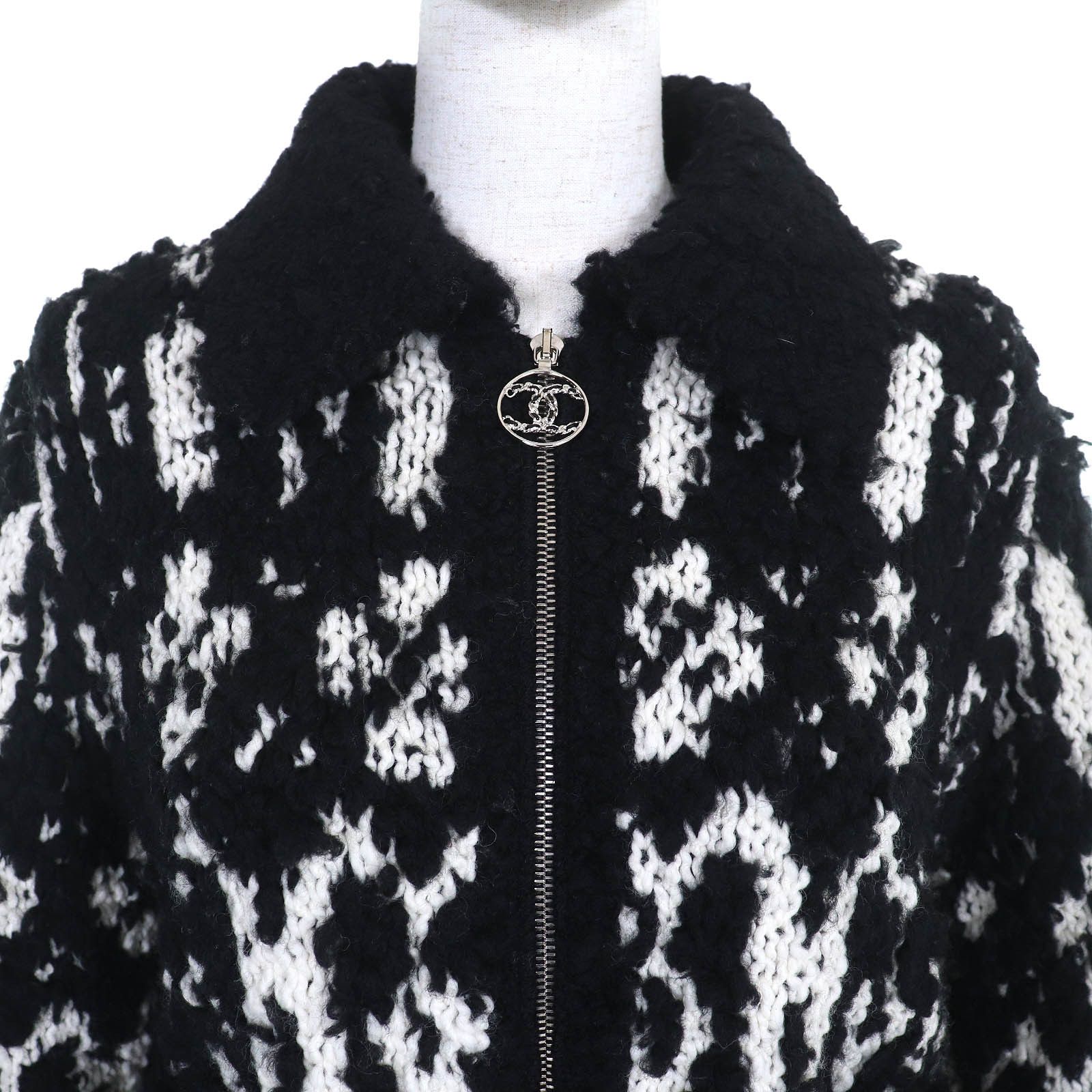 Chanel Chanel Chanel COCO Mark Wool Knit Jacket Natural Material Outerwear P62173 DUTY FREE for USA Size ONE SIZE - 4 Thumbnail