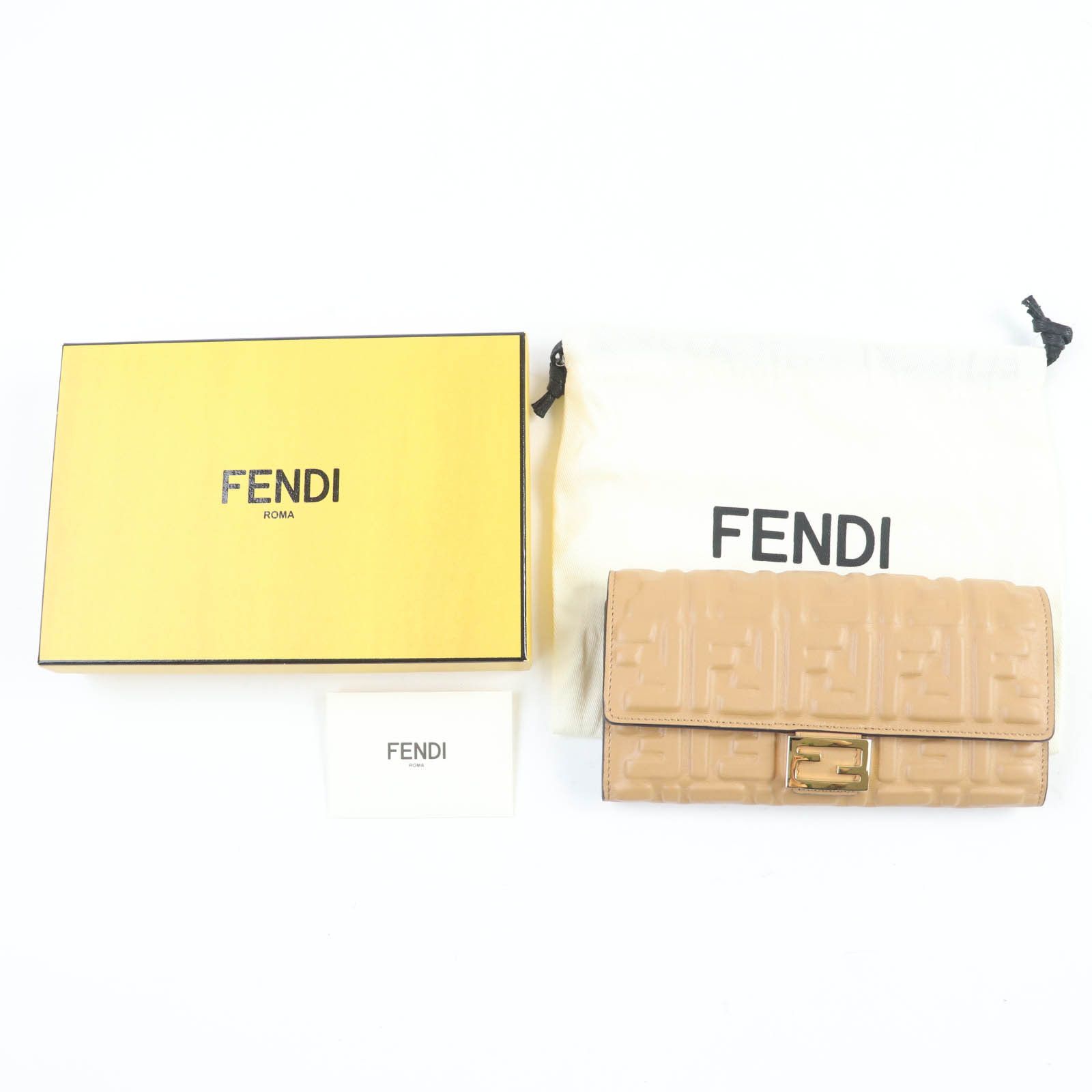 Fendi Fendi Fendi FFMetal Baguette Continental Leather Long Wallet Leather Long Wallet 8M0251 DUTY FREE for USA Size ONE SIZE - 2 Thumbnail