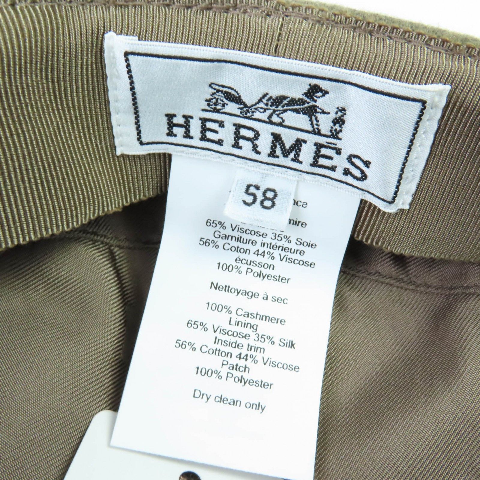 Hermes Hermes Hermes Casquette Deauville cashmere Hat Natural Material Hats DUTY FREE for USA Size ONE SIZE - 10 Thumbnail