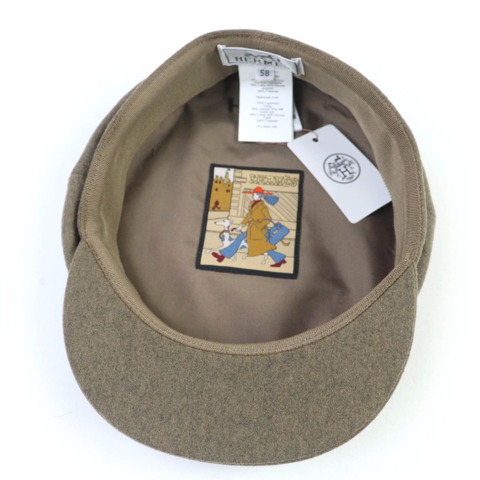 Hermes Hermes Hermes Casquette Deauville cashmere Hat Natural Material Hats DUTY FREE for USA Size ONE SIZE - 7 Thumbnail