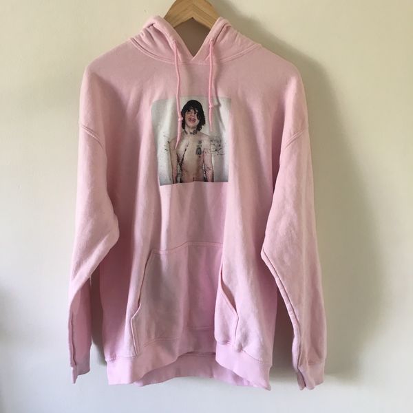 Lil xan store pink hoodie