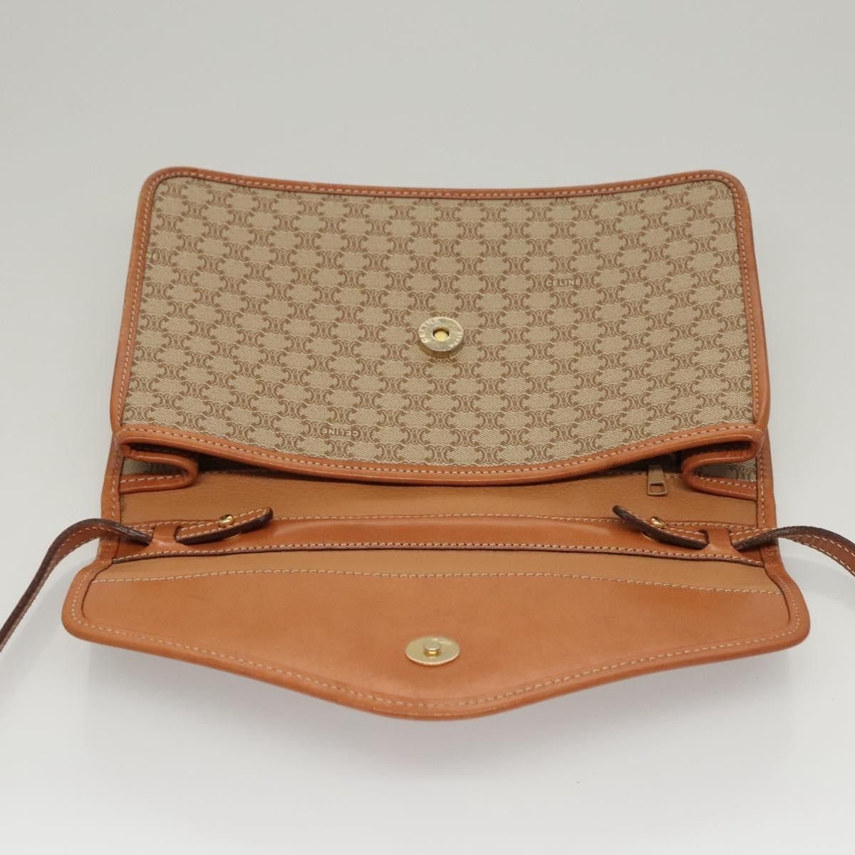 Celine Celine Vintage Macadam Shoulder Bag Canvas and Leather Size ONE SIZE - 21 Thumbnail