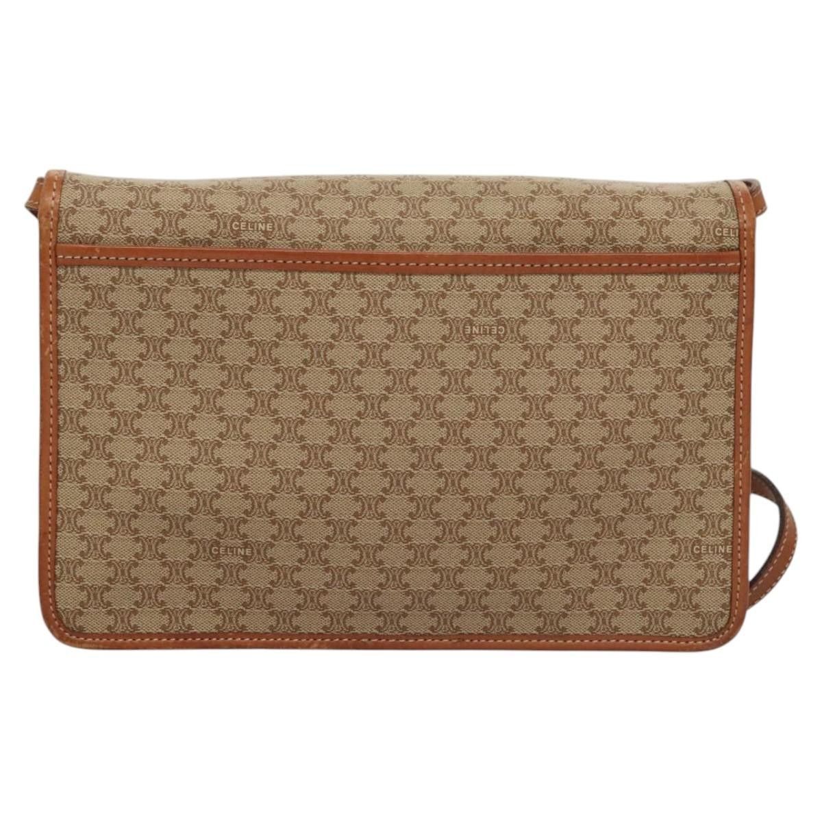 Celine Celine Vintage Macadam Shoulder Bag Canvas and Leather Size ONE SIZE - 2 Thumbnail