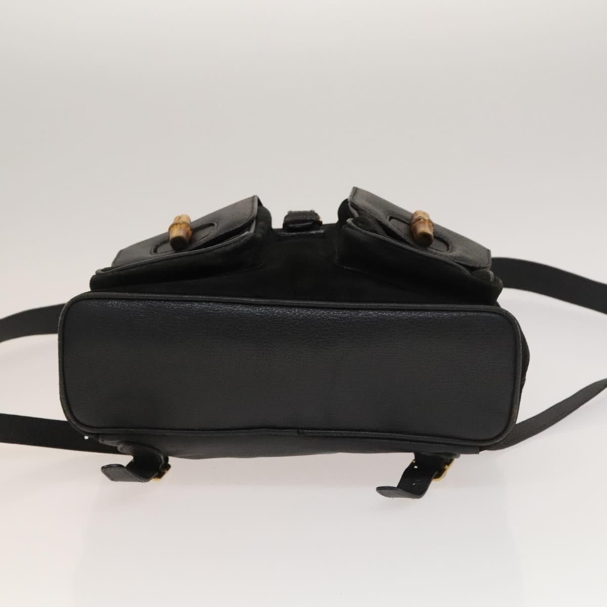Gucci Gucci Vintage Bamboo Backpack Suede Size ONE SIZE - 13 Thumbnail