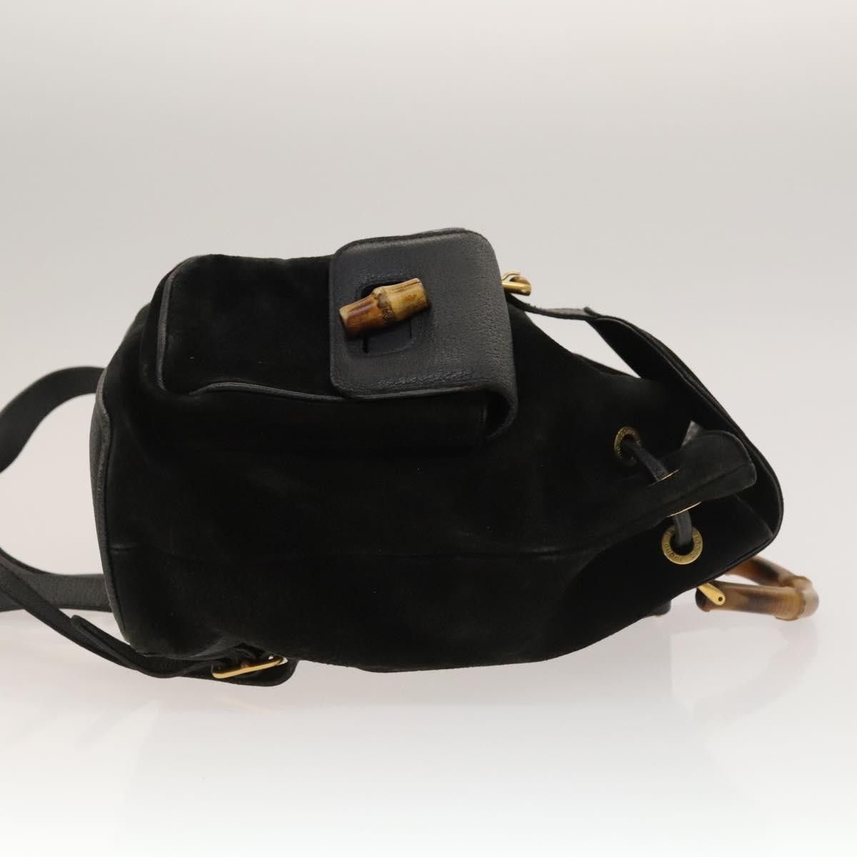 Gucci Gucci Vintage Bamboo Backpack Suede Size ONE SIZE - 3 Thumbnail