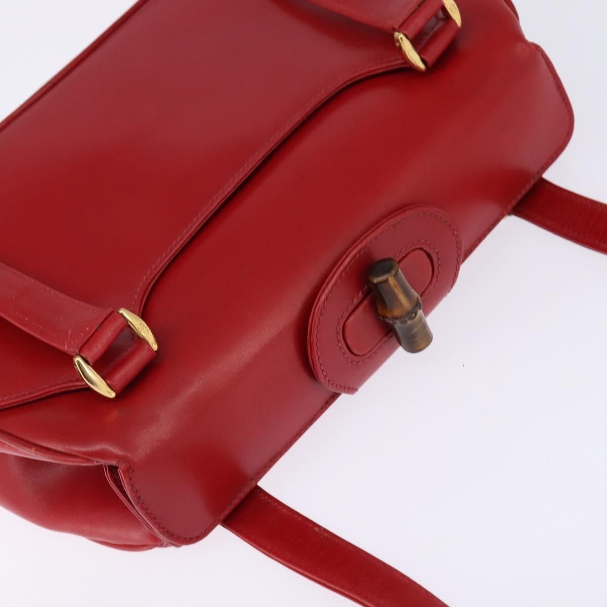 Gucci Gucci Vintage Bamboo Shoulder Bag Leather Size ONE SIZE - 16 Thumbnail