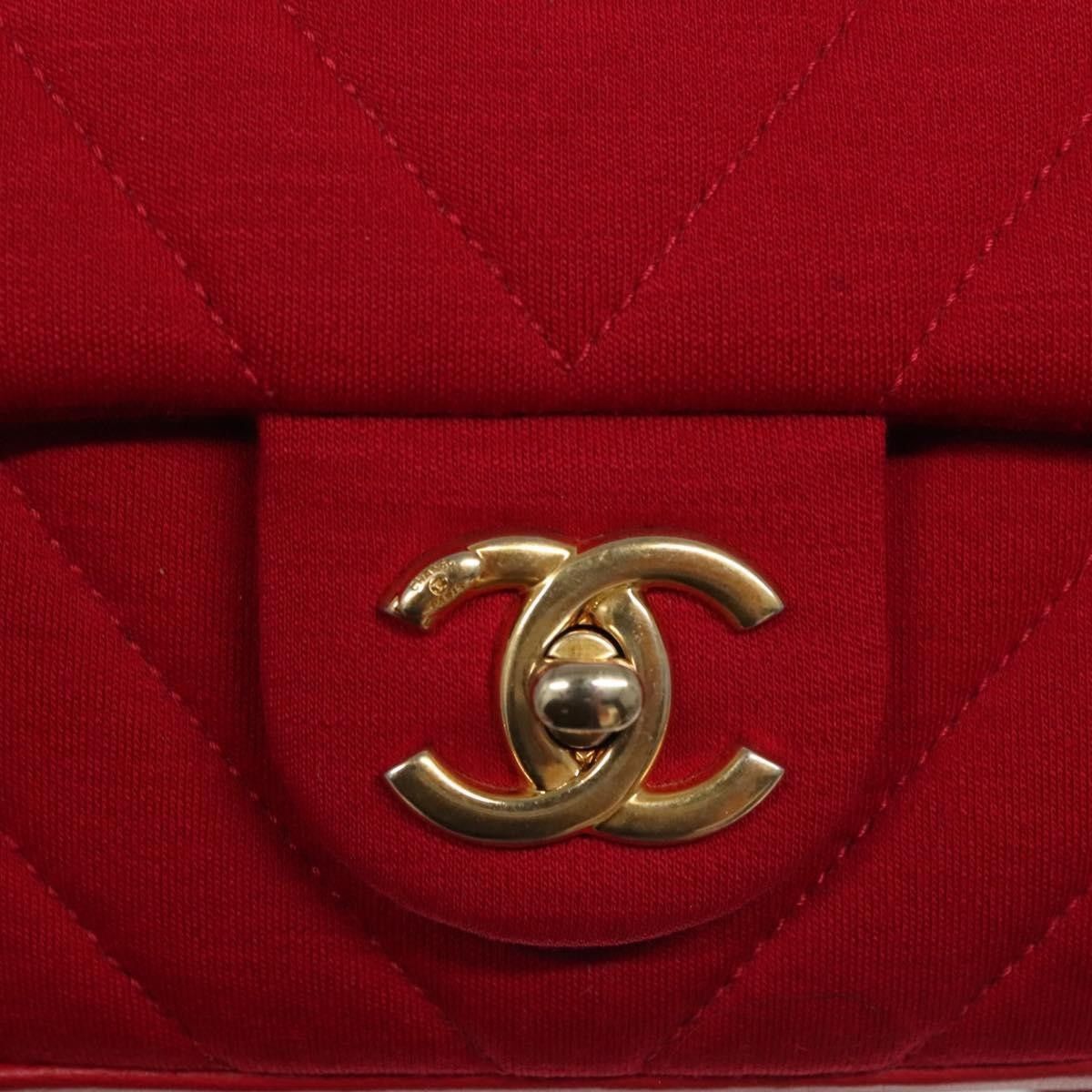 Chanel Chanel Classic Single Flap Bag Chevron Jersey Size ONE SIZE - 13 Thumbnail