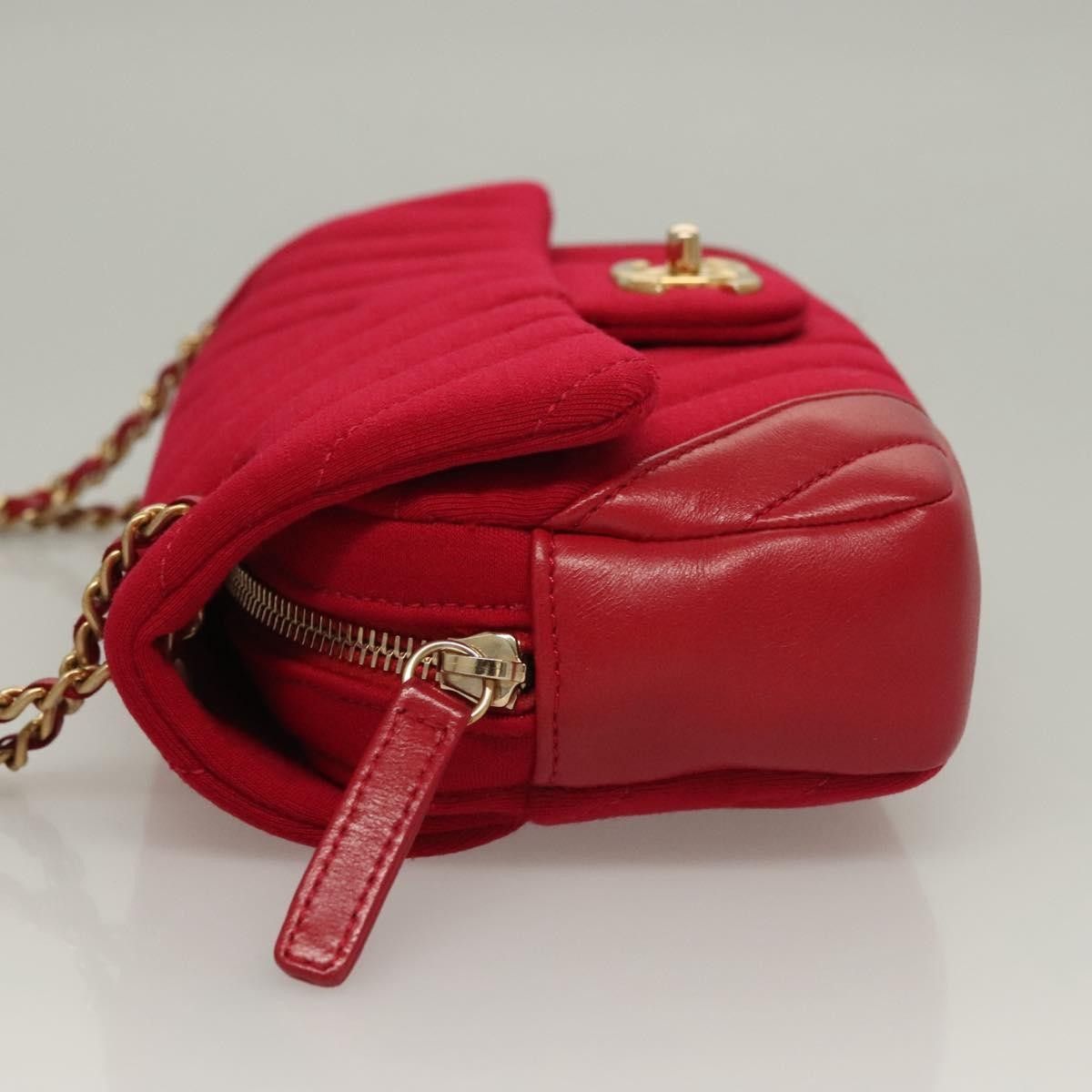 Chanel Chanel Classic Single Flap Bag Chevron Jersey Size ONE SIZE - 4 Thumbnail
