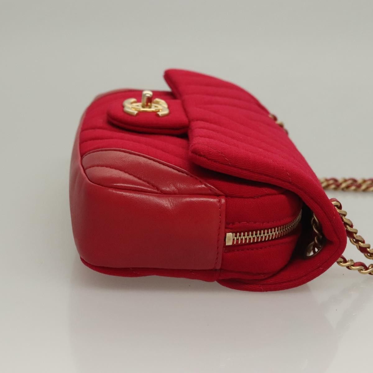 Chanel Chanel Classic Single Flap Bag Chevron Jersey Size ONE SIZE - 3 Thumbnail