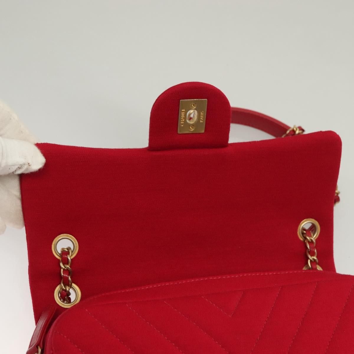 Chanel Chanel Classic Single Flap Bag Chevron Jersey Size ONE SIZE - 22 Thumbnail