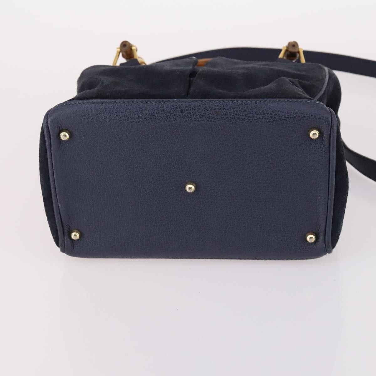 Gucci Gucci Vintage Bamboo Front Pocket Tote Suede Size ONE SIZE - 15 Thumbnail