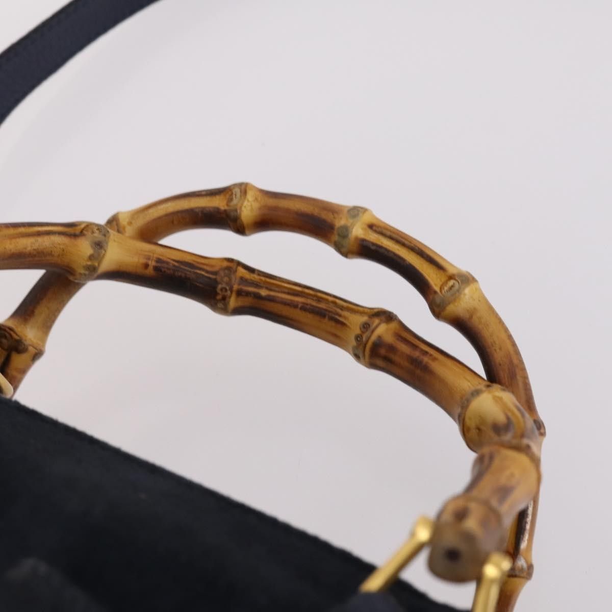 Gucci Gucci Vintage Bamboo Front Pocket Tote Suede Size ONE SIZE - 17 Thumbnail