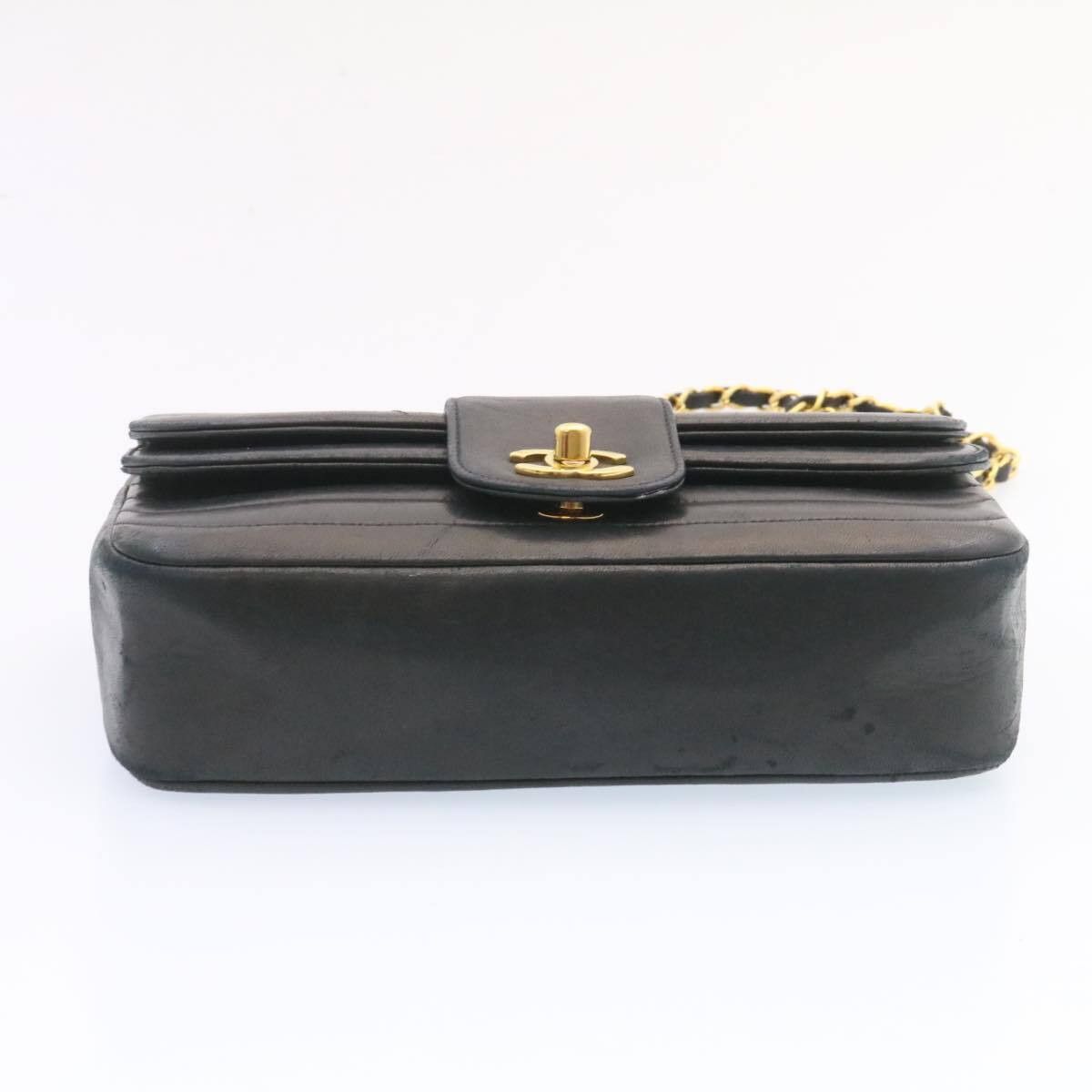 Chanel Vintage CC Flap Bag Horizontal Quilted Lambskin