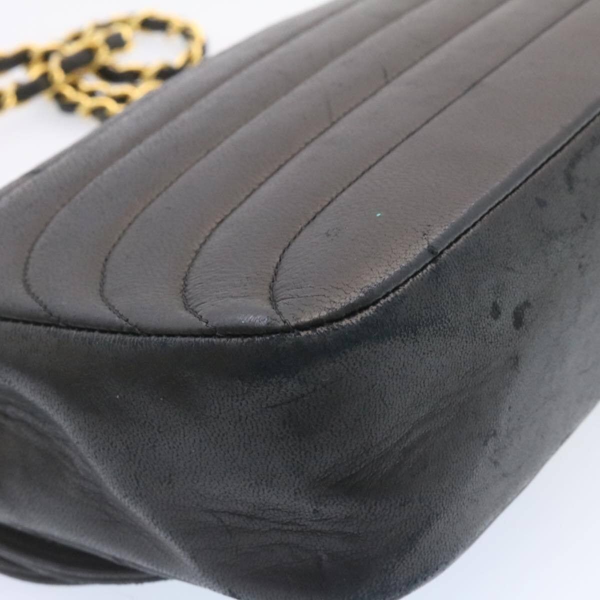 Chanel Vintage CC Flap Bag Horizontal Quilted Lambskin