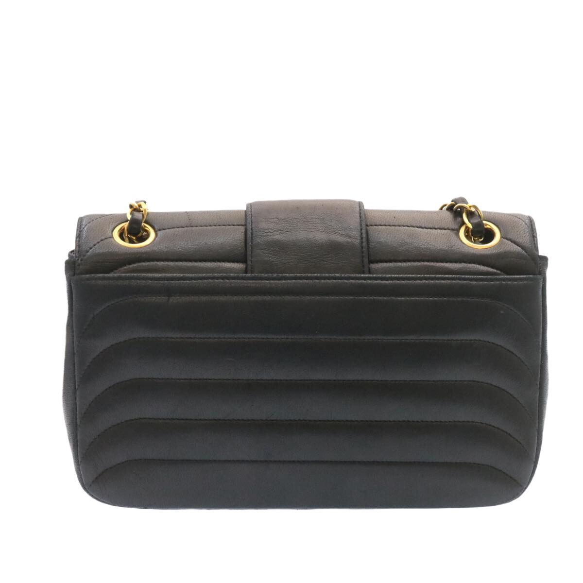 Chanel Vintage CC Flap Bag Horizontal Quilted Lambskin