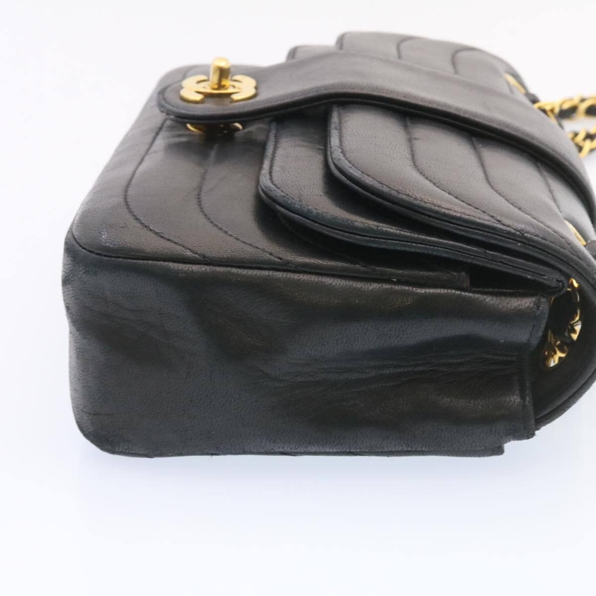 Chanel Vintage CC Flap Bag Horizontal Quilted Lambskin