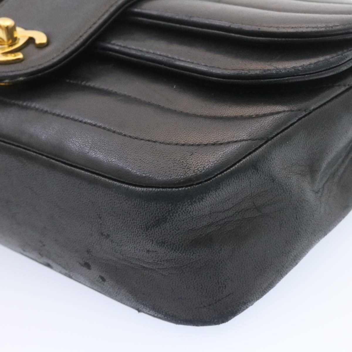 Chanel Vintage CC Flap Bag Horizontal Quilted Lambskin