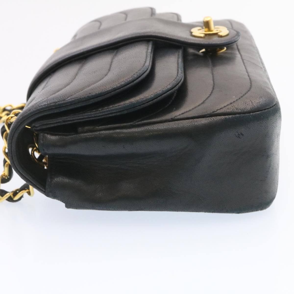 Chanel Vintage CC Flap Bag Horizontal Quilted Lambskin