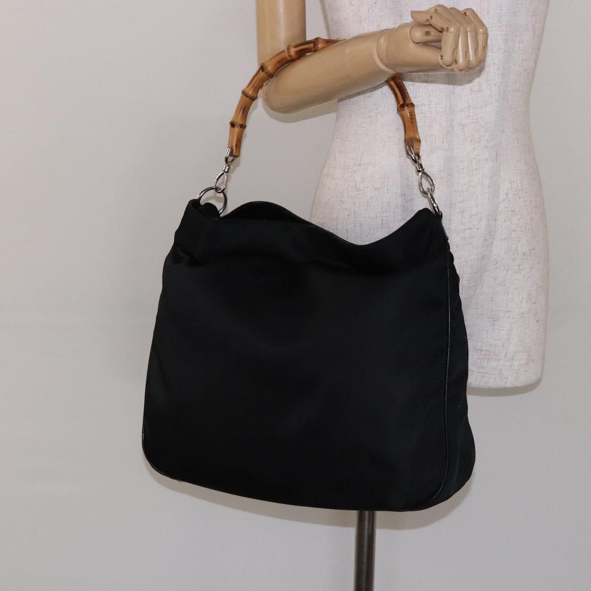Gucci Gucci Vintage Bamboo Shoulder Bag Nylon Size ONE SIZE - 14 Thumbnail