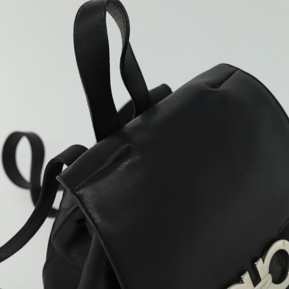 Salvatore Ferragamo Salvatore Ferragamo Gancini Flap Drawstring Backpack Leather Size ONE SIZE - 7 Thumbnail
