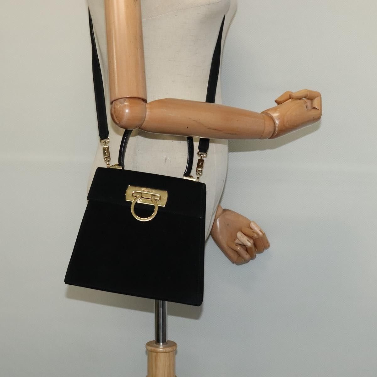 Salvatore Ferragamo Salvatore Ferragamo Gancini Convertible Top Handle Bag Suede Size ONE SIZE - 14 Thumbnail