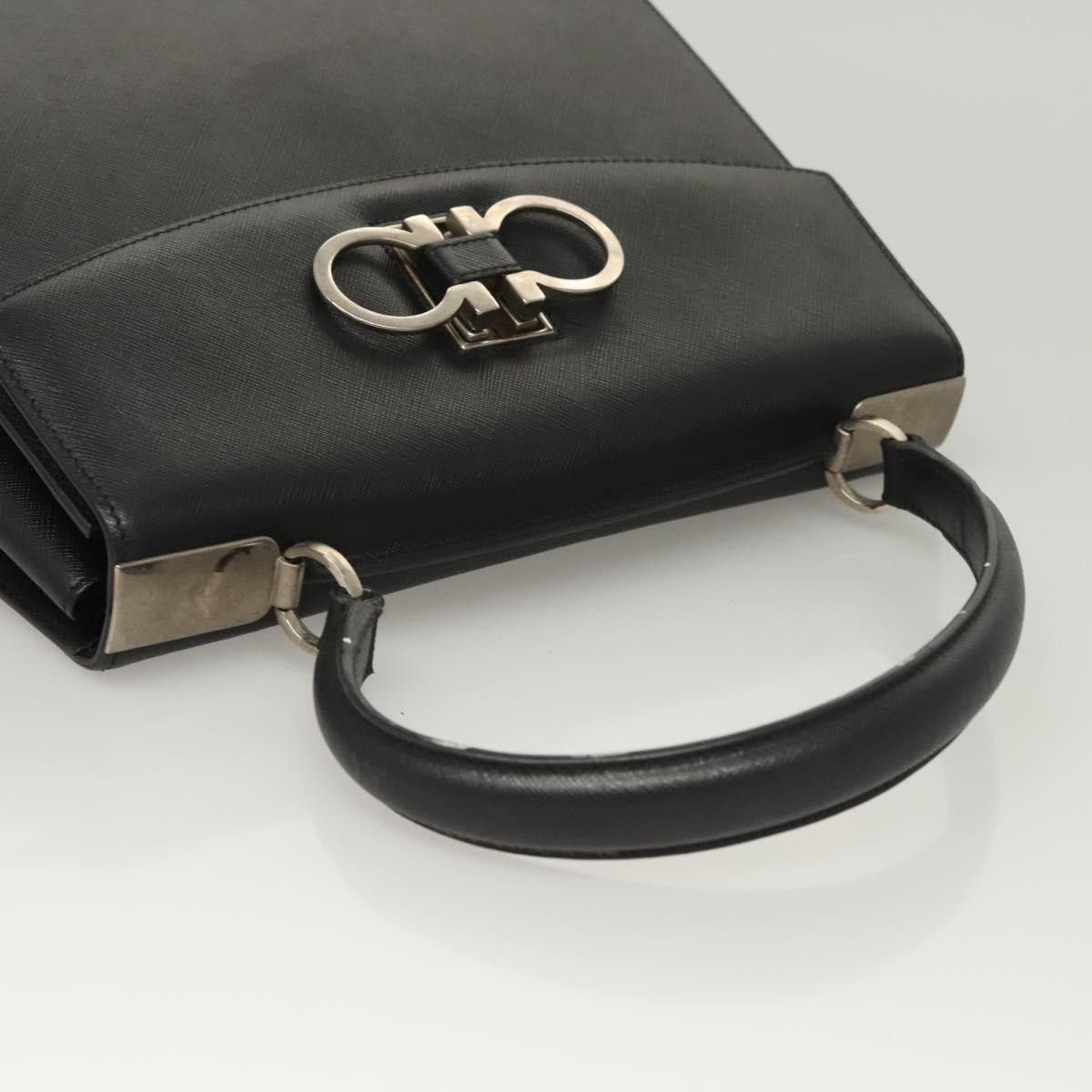 Salvatore Ferragamo Salvatore Ferragamo Double Gancini Top Handle Bag Saffiano Leather Size ONE SIZE - 7 Thumbnail