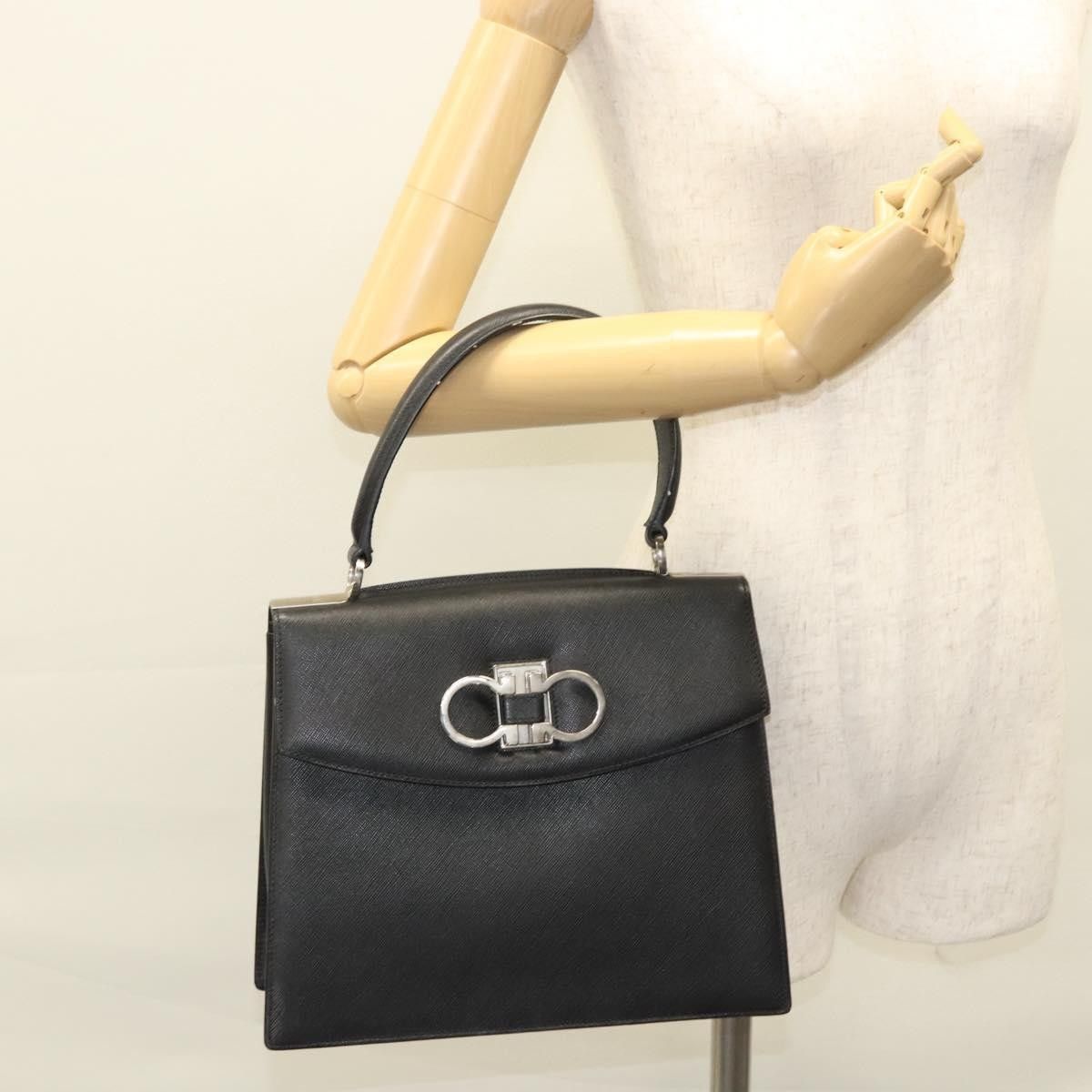 Salvatore Ferragamo Salvatore Ferragamo Double Gancini Top Handle Bag Saffiano Leather Size ONE SIZE - 13 Thumbnail