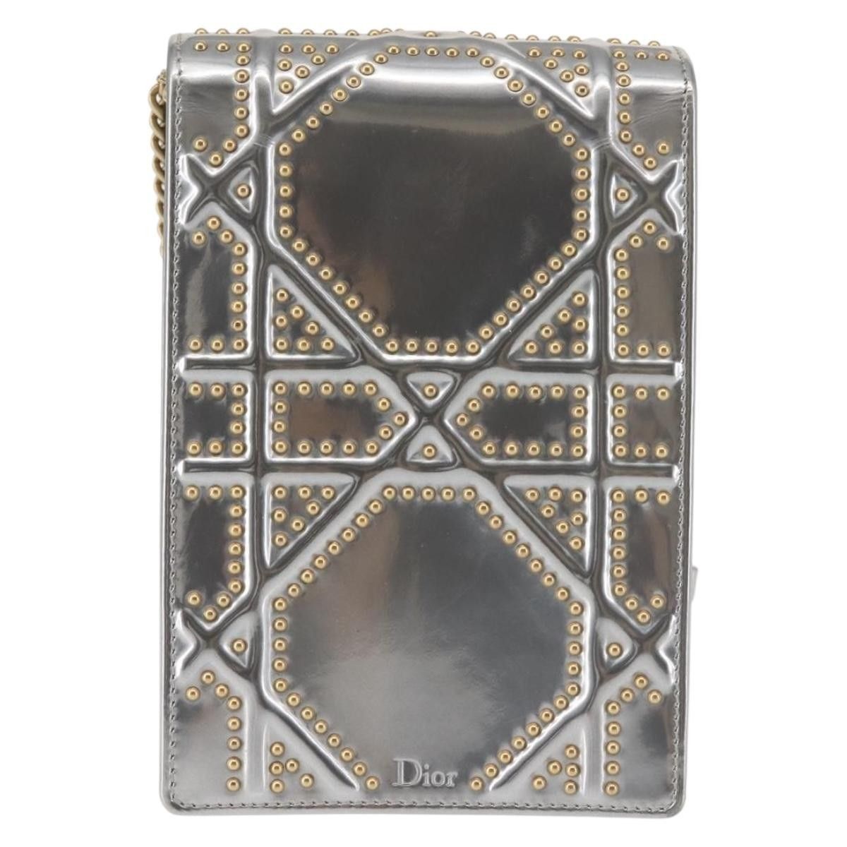Dior Christian Dior Ultra Matte Diorama Vertical Clutch on Chain Studded Leather Size ONE SIZE - 2 Thumbnail