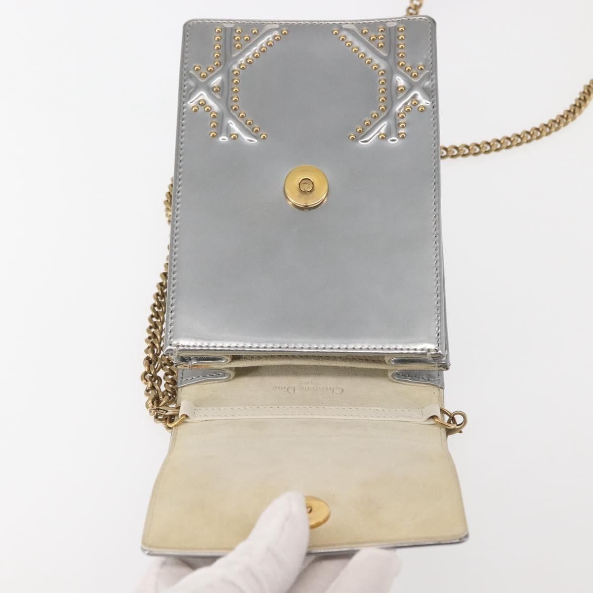 Dior Christian Dior Ultra Matte Diorama Vertical Clutch on Chain Studded Leather Size ONE SIZE - 23 Thumbnail