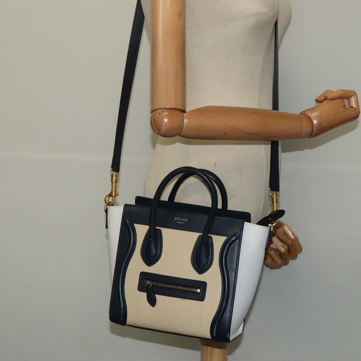 Celine Celine Tricolor Luggage Bag Leather Size ONE SIZE - 13 Thumbnail