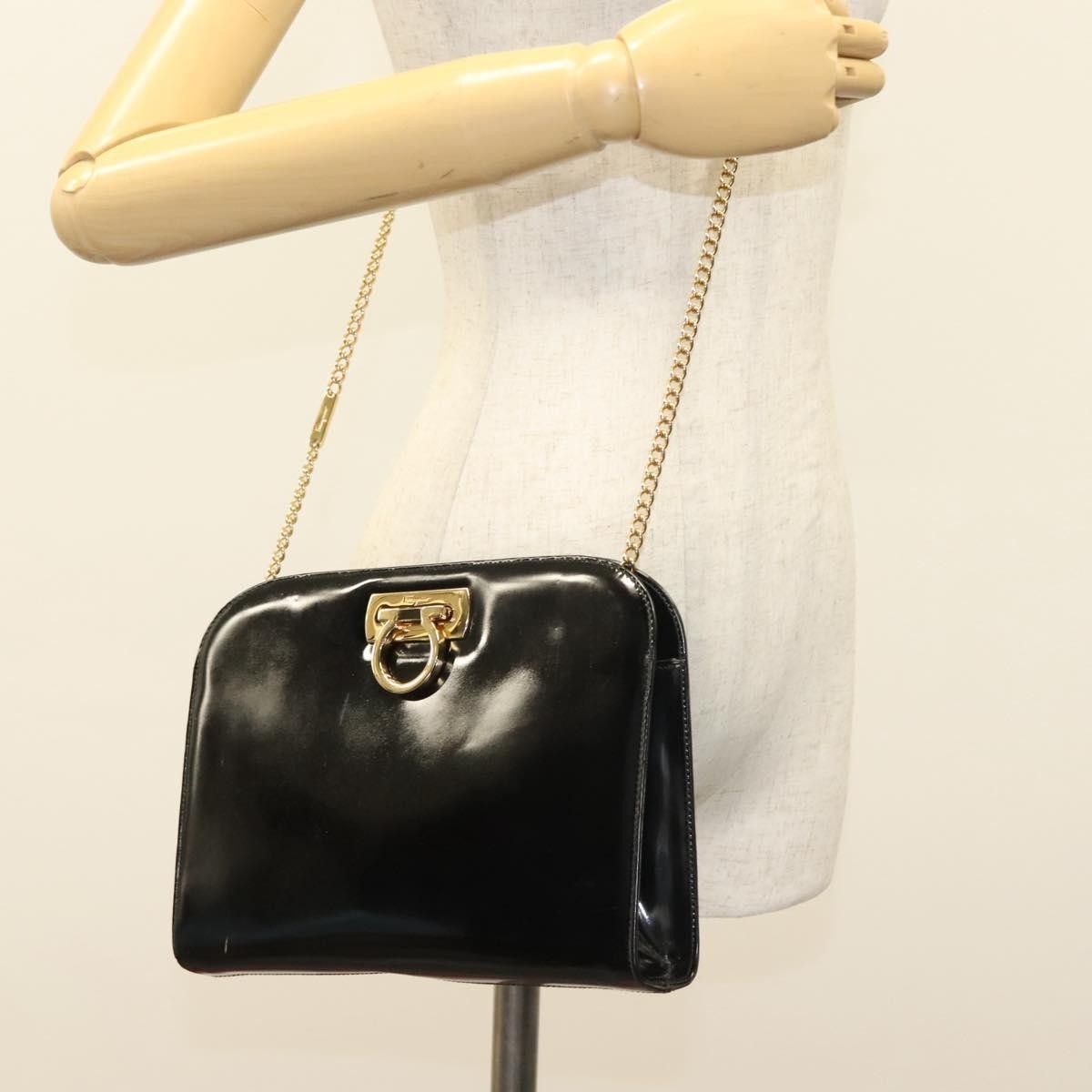 Salvatore Ferragamo Salvatore Ferragamo Gancini Patent Leather Size ONE SIZE - 12 Thumbnail