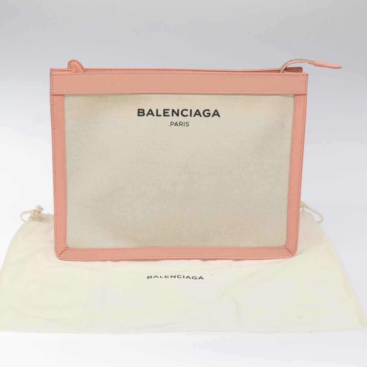 Balenciaga Balenciaga Navy Clutch Canvas with Leather Size ONE SIZE - 12 Thumbnail