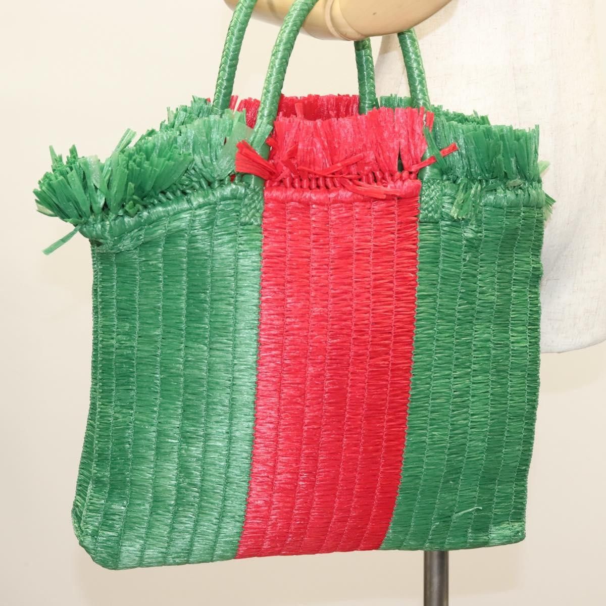 Gucci Gucci Cestino Tote Woven Raffia Size ONE SIZE - 13 Thumbnail