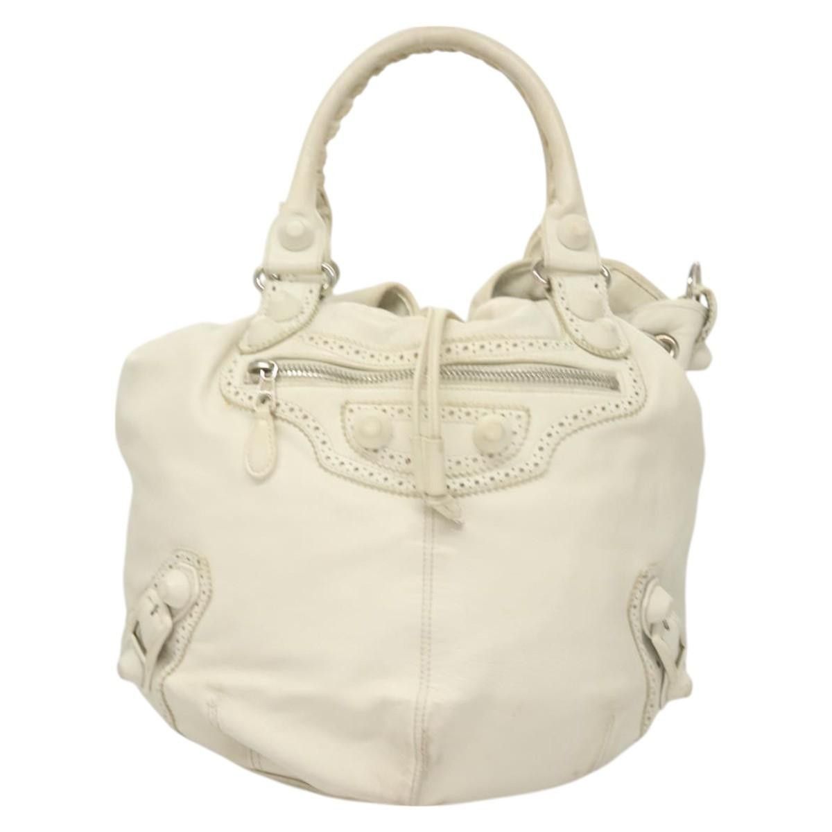 Balenciaga Balenciaga Pom Pon Giant Studs Bag Leather Size ONE SIZE - 18 Thumbnail