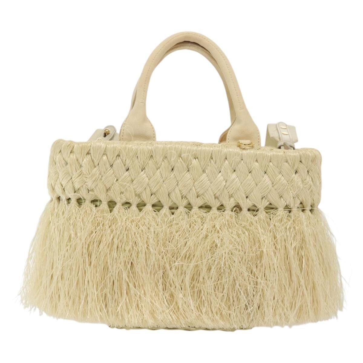 Prada Prada Fringe Wicker Tote Woven Straw Size ONE SIZE - 19 Thumbnail