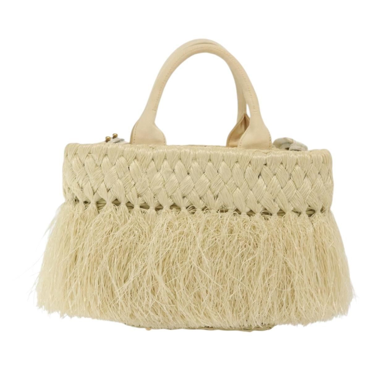Prada Prada Fringe Wicker Tote Woven Straw Size ONE SIZE - 2 Thumbnail